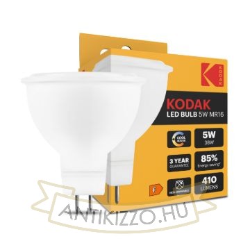 KODAK Max LED Izzó Spot Alu-Plastic 5W MR16 100° 4000K (410 lumen)