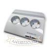 Technik Professional Elosztó Asztali 5 utas 1,5m kábel + 2 USB + kapcsoló 16A