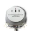Technik Professional Elosztó Kocka 3 utas 1,5m kábel (1,5mm2) + USB C/A 16A