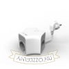 Technik Professional WG Elosztó Kocka 3 utas 1,4m kábel + USB-A + USB-C 16A