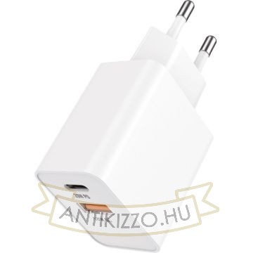 Technik Hálózati Adapter USB A+C  (fast charger) 20W Fehér