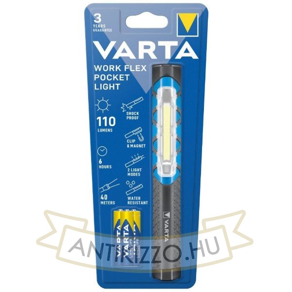 VARTA Work Flex Elemlámpa Pocket (+3AAA) (110 lumen)