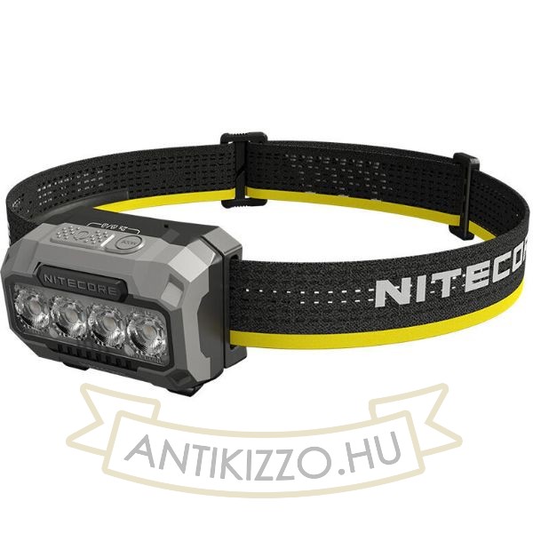 Nitecore Fejlámpa HA23UHE (3x AAA/akkumulátor) 4x MCT UHE LED (600 lumen) Fekete