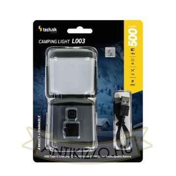 Technik Kempinglámpa L003 (+1x21700 3000mAh) (500 lumen)