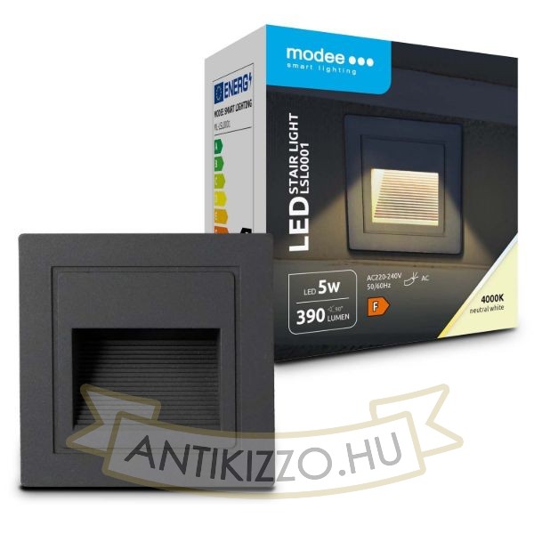 Modee LED Lépcső Lámpa (LSL0001) 5W IP65 84x50x84mm 4000K (390 lumen)